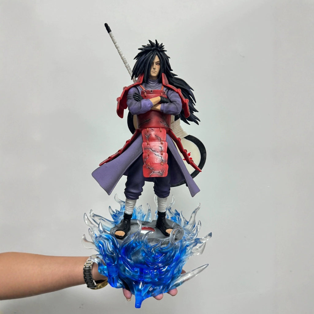 Naruto anime figure: CW 'Gate God' Madara Uchiha, anime 2D model figurine display piece