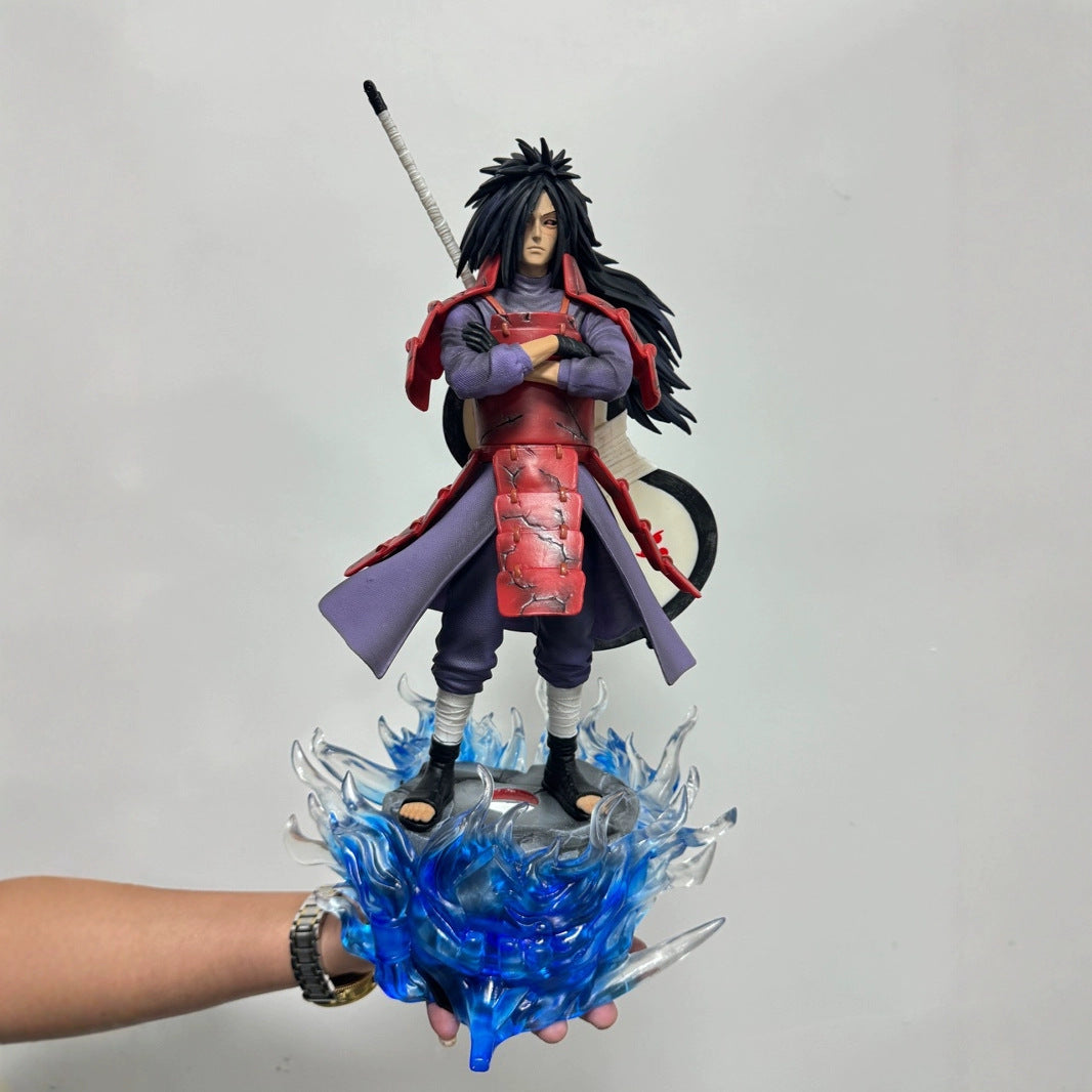 Naruto anime figure: CW 'Gate God' Madara Uchiha, anime 2D model figurine display piece