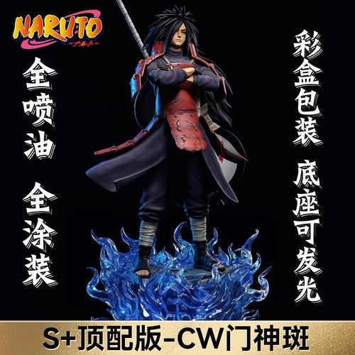 Naruto anime figure: CW 'Gate God' Madara Uchiha, anime 2D model figurine display piece